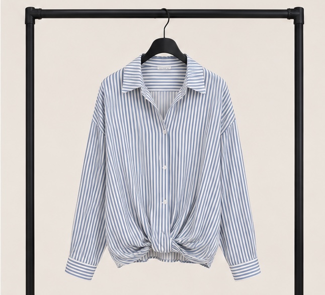 شومیز لینن گره پیچ Zara گرم بالا